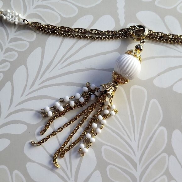 Vintage 70s Beaded Fringe Necklace - Picture 3 of 6